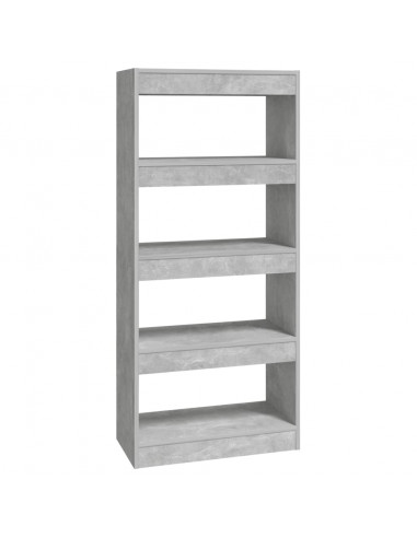 Libreria/Divisorio Grigio Cemento 60x30x135cm Legno Multistrato
