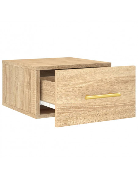 Comodini a Muro 2 pz Rovere Sonoma 35x35x20 cm