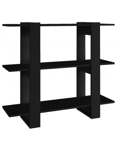 Libreria/Divisorio Nero 100x30x87 cm