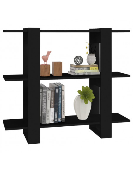 Libreria/Divisorio Nero 100x30x87 cm