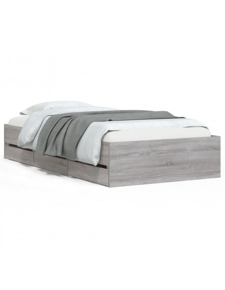 Giroletto Cassetti Grigio Sonoma 75x190 cm Legno Multistrato