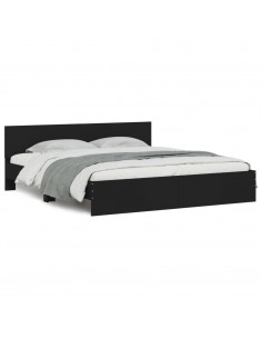 Giroletto con Testiera Nero 200x200 cm 2