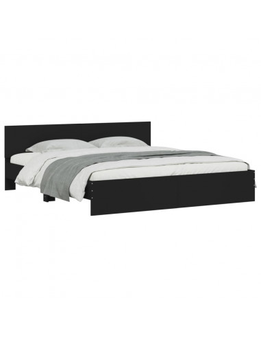 Giroletto con Testiera Nero 200x200 cm