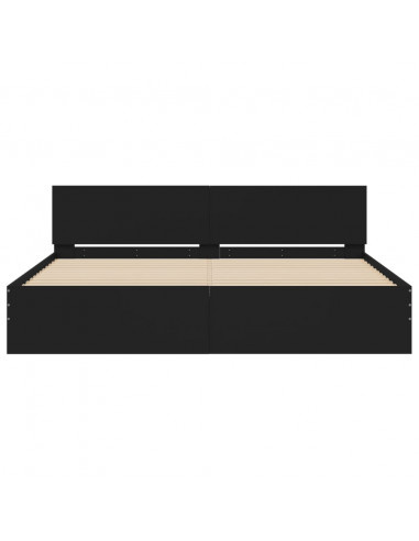 Giroletto con Testiera Nero 200x200 cm