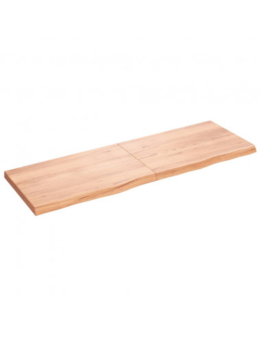 Piano Bagno Marrone 180x60x(2-6) cm Legno Massello Trattato