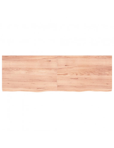 Piano Bagno Marrone 180x60x(2-6) cm Legno Massello Trattato