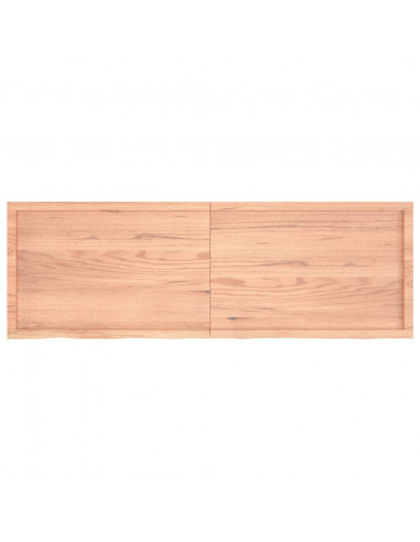 Piano Bagno Marrone 180x60x(2-6) cm Legno Massello Trattato