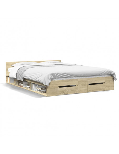 Giroletto Cassetti Rovere Sonoma 120x190 cm Legno Multistrato