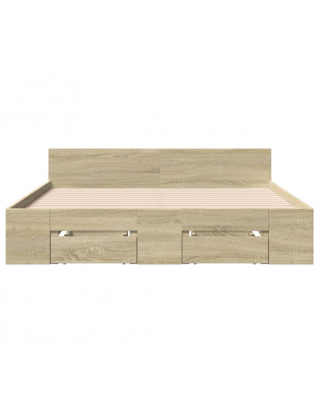 Giroletto Cassetti Rovere Sonoma 120x190 cm Legno Multistrato