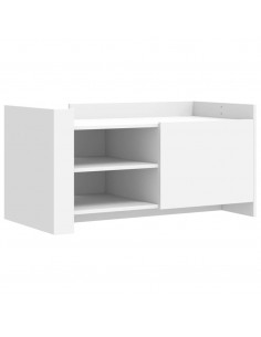 Tavolino da Salotto Bianco 100x50x50 cm in Legno Multistrato 2