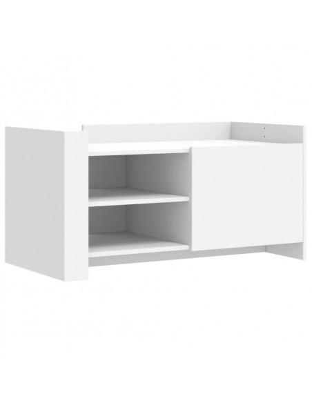 Tavolino da Salotto Bianco 100x50x50 cm in Legno Multistrato