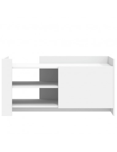 Tavolino da Salotto Bianco 100x50x50 cm in Legno Multistrato