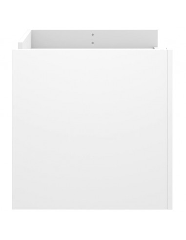 Tavolino da Salotto Bianco 100x50x50 cm in Legno Multistrato