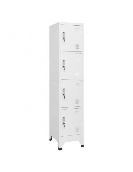 Armadietto a Chiave a 4 Scomparti 38x45x180 cm