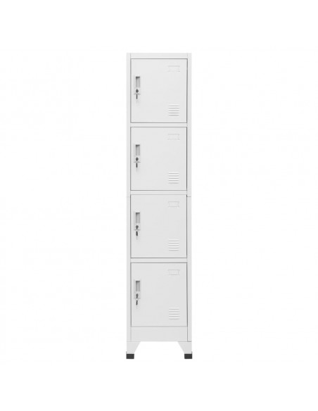 Armadietto a Chiave a 4 Scomparti 38x45x180 cm