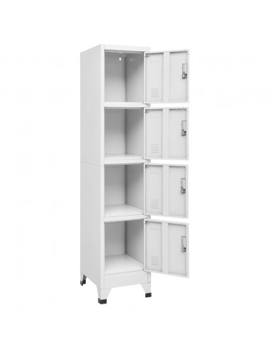 Armadietto a Chiave a 4 Scomparti 38x45x180 cm