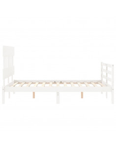 Giroletto con Testiera Bianco Small Double Legno Massello 2