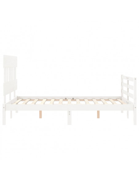 Giroletto con Testiera Bianco Small Double Legno Massello