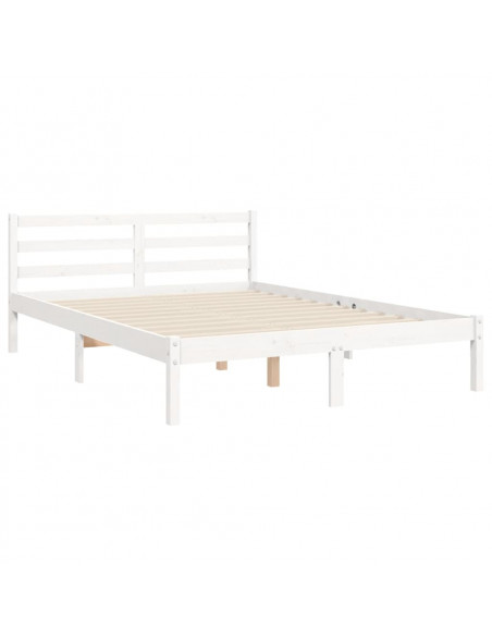 Giroletto con Testiera Bianco Small Double Legno Massello