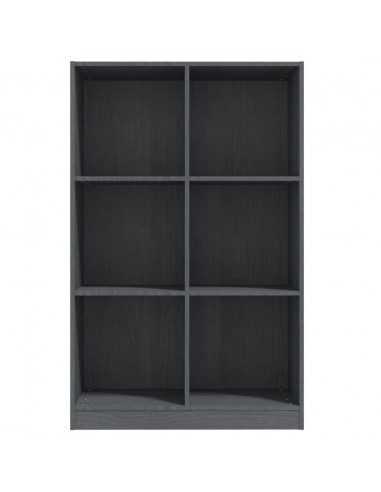 Libreria Grigia 70x33x110 cm in Legno Massello di Pino