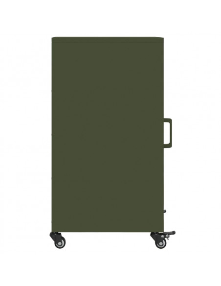 Credenza Verde Oliva 36x39x72 cm in Acciaio Laminato a Freddo