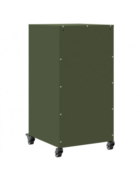 Credenza Verde Oliva 36x39x72 cm in Acciaio Laminato a Freddo