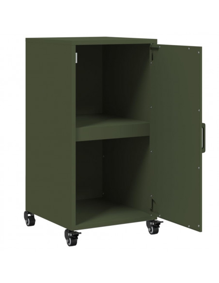 Credenza Verde Oliva 36x39x72 cm in Acciaio Laminato a Freddo