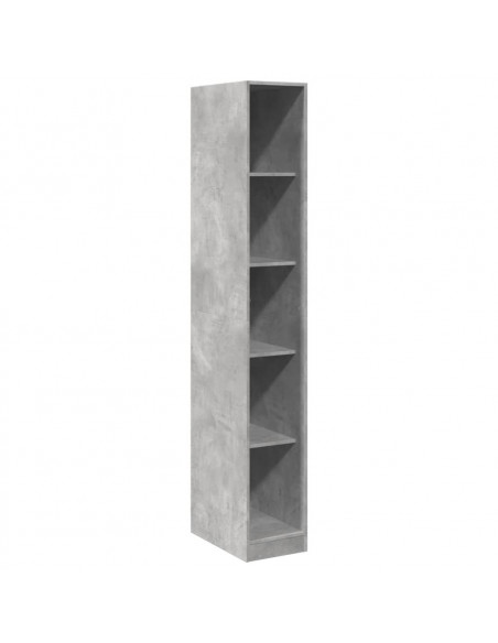 Armadio Grigio Cemento 30x50x200 cm in Legno Multistrato