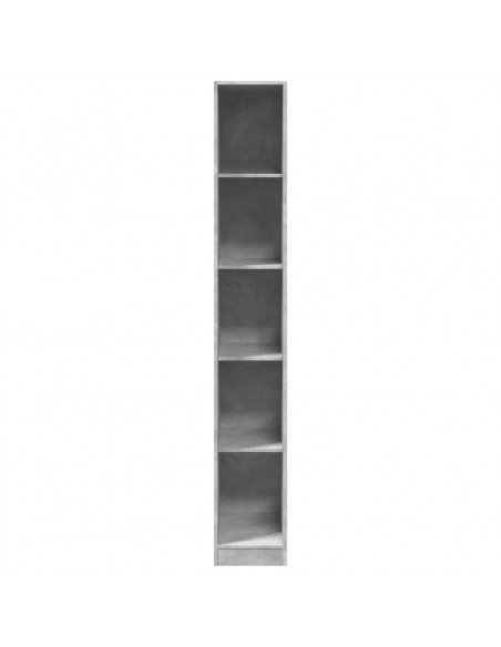 Armadio Grigio Cemento 30x50x200 cm in Legno Multistrato