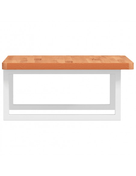 Ripiano a Parete per Lavabo in Acciaio e Massello di Faggio