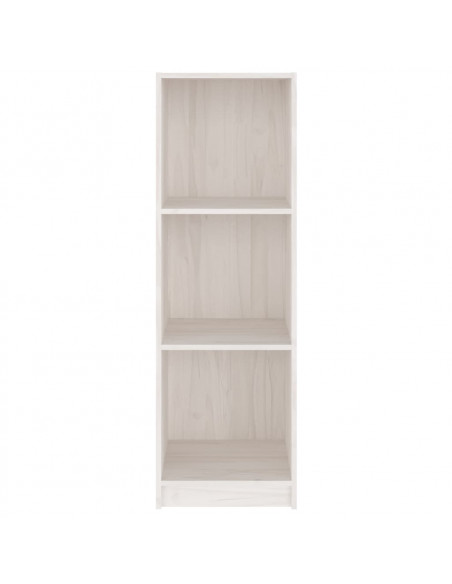 Libreria/Divisorio Bianco 36x33x110 cm Legno Massello di Pino