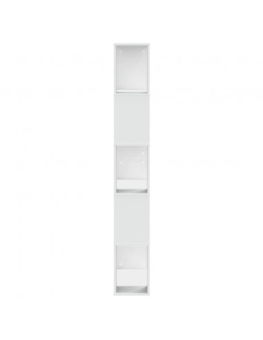 Libreria 5 Ripiani Bianca 80,5x23,5x162,5cm Legno Multistrato