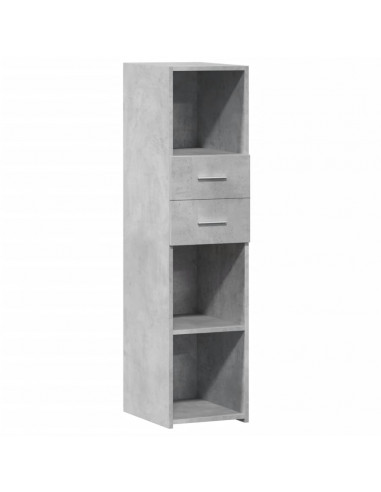 Credenza Grigio Cemento 30x42,5x124 cm in Legno Multistrato