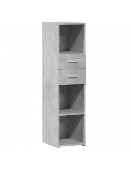 Credenza Grigio Cemento 30x42,5x124 cm in Legno Multistrato