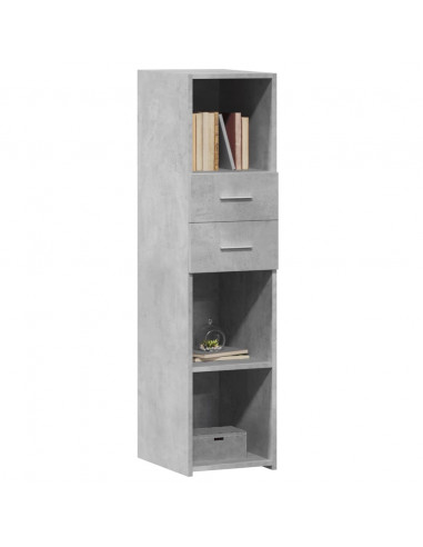 Credenza Grigio Cemento 30x42,5x124 cm in Legno Multistrato