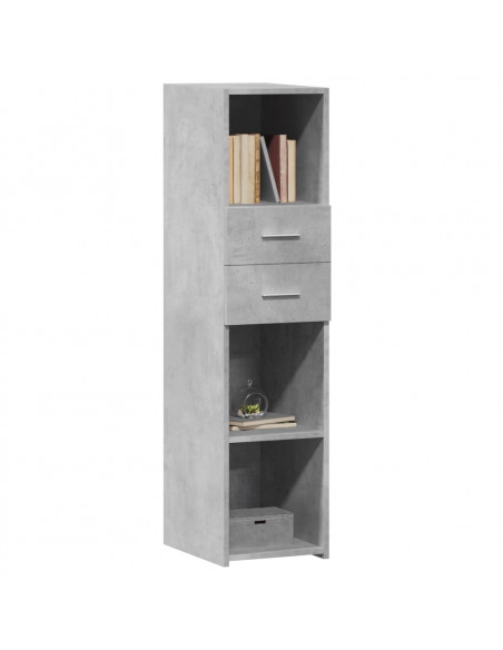 Credenza Grigio Cemento 30x42,5x124 cm in Legno Multistrato