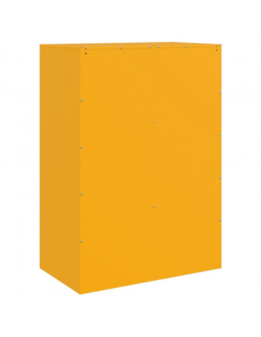 Credenza Giallo Senape 67x39x95 cm in Acciaio