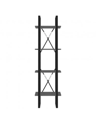 Libreria a 4 Ripiani Grigia 40x30x140 cm in Legno Multistrato