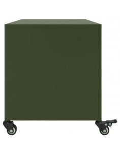 Mobile TV Verde Oliva 68x39x43,5cm in Acciaio Laminato a Freddo 2