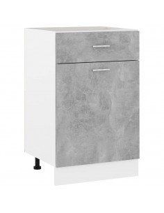 Armadio Inferiore Cassetto Grigio Cemento 50x46x81,5Multistrato 2