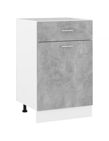 Armadio Inferiore Cassetto Grigio Cemento 50x46x81,5Multistrato