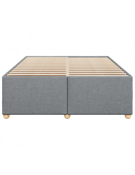 Giroletto senza Materasso Grigio Chiaro 160x200 cm Tessuto