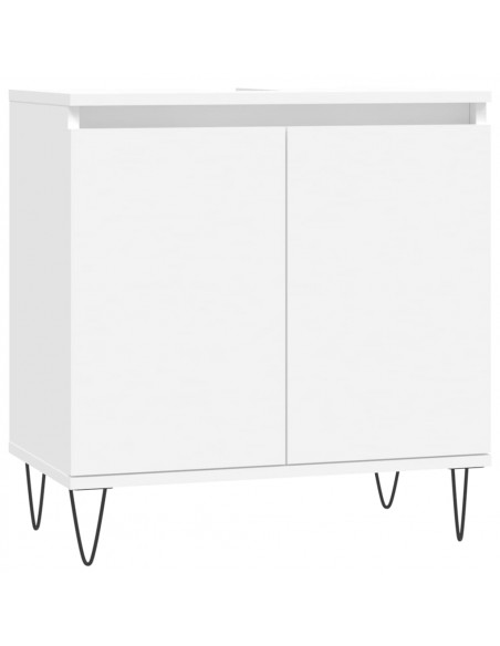 Mobile da Bagno Bianco 58x33x60 cm in Legno Multistrato