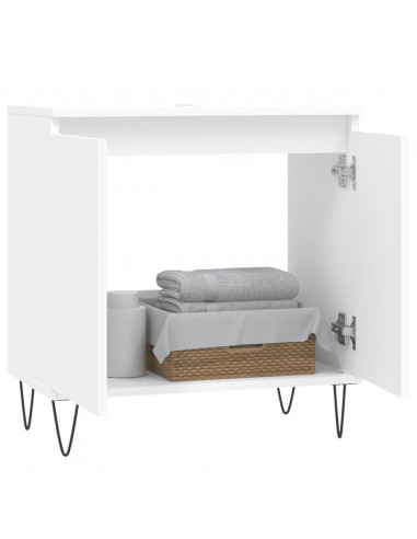 Mobile da Bagno Bianco 58x33x60 cm in Legno Multistrato
