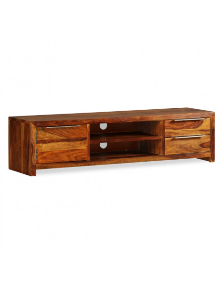 Mobile Porta TV Legno Massello di Sheesham 120x30x30 cm