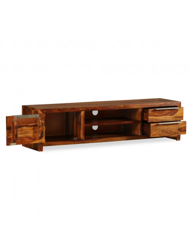 Mobile Porta TV Legno Massello di Sheesham 120x30x30 cm