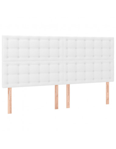 Giroletto con Testiera Bianco 180x200 cm in Similpelle