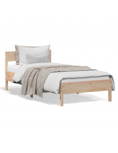 Giroletto con Testiera 75x190 cm in Legno Massello di Pino 2