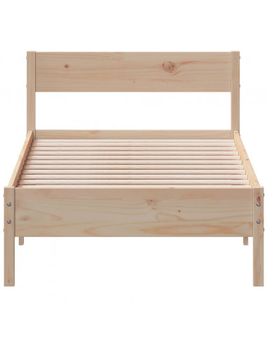 Giroletto con Testiera 75x190 cm in Legno Massello di Pino