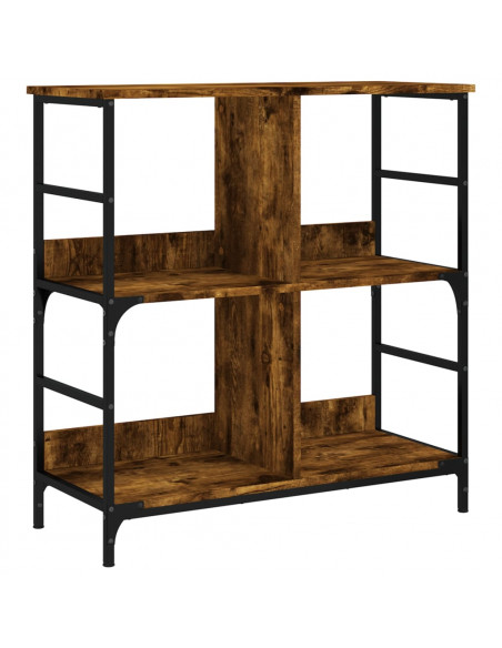 Libreria Rovere Fumo 78,5x33x82 cm in Legno Multistrato
